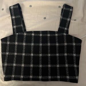 Urban Outfitters Black and White Checkered Women's Top